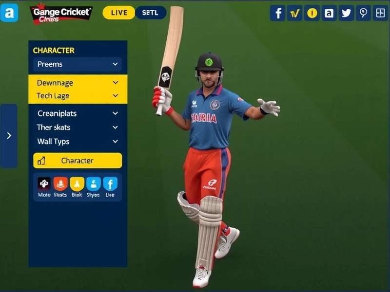 Ganges Cricket Champions character customization